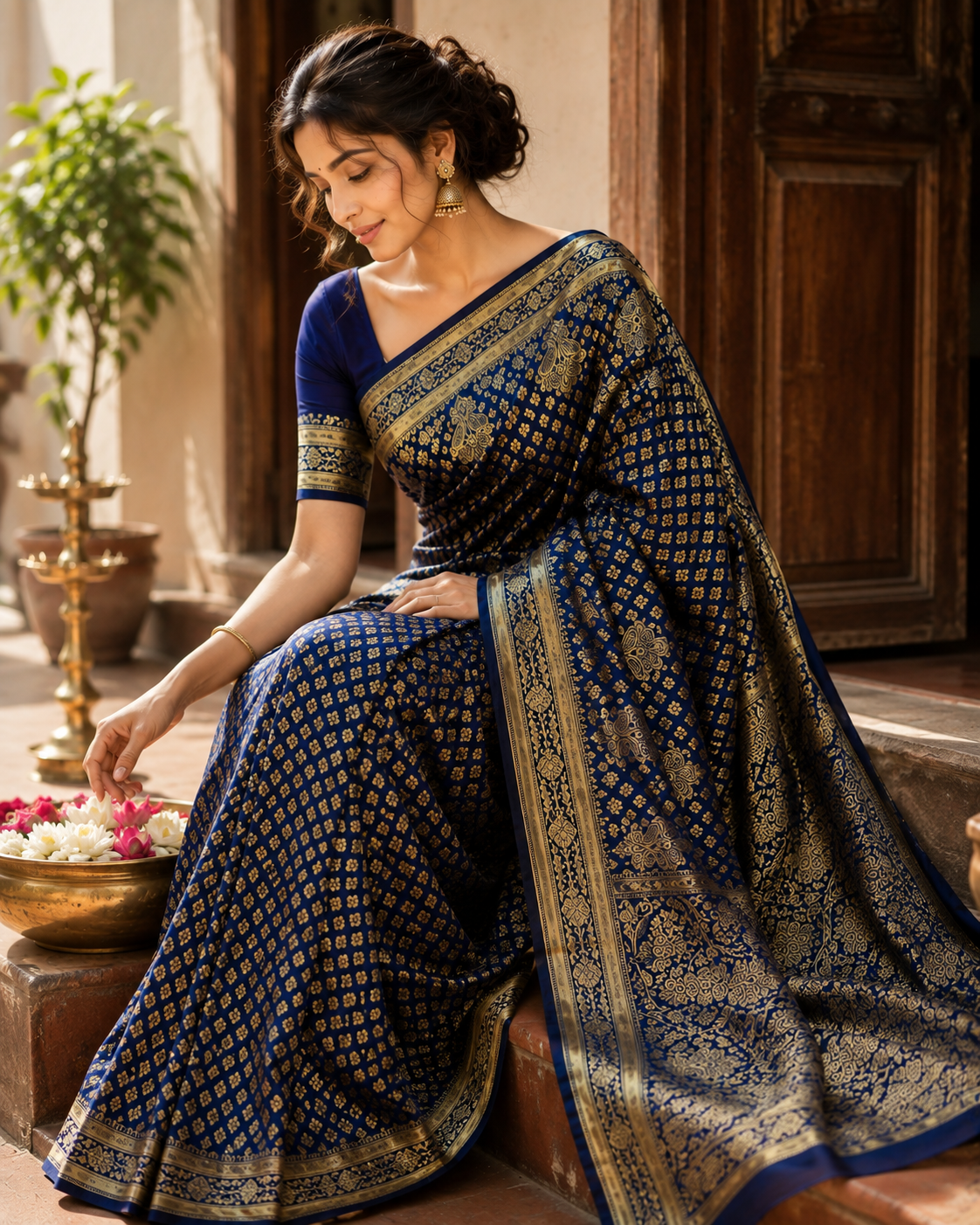 Katan Boti Silk Saree with Blouse Piece | Traditional Indian Saree | Elegant Festive & Ethnic Wear