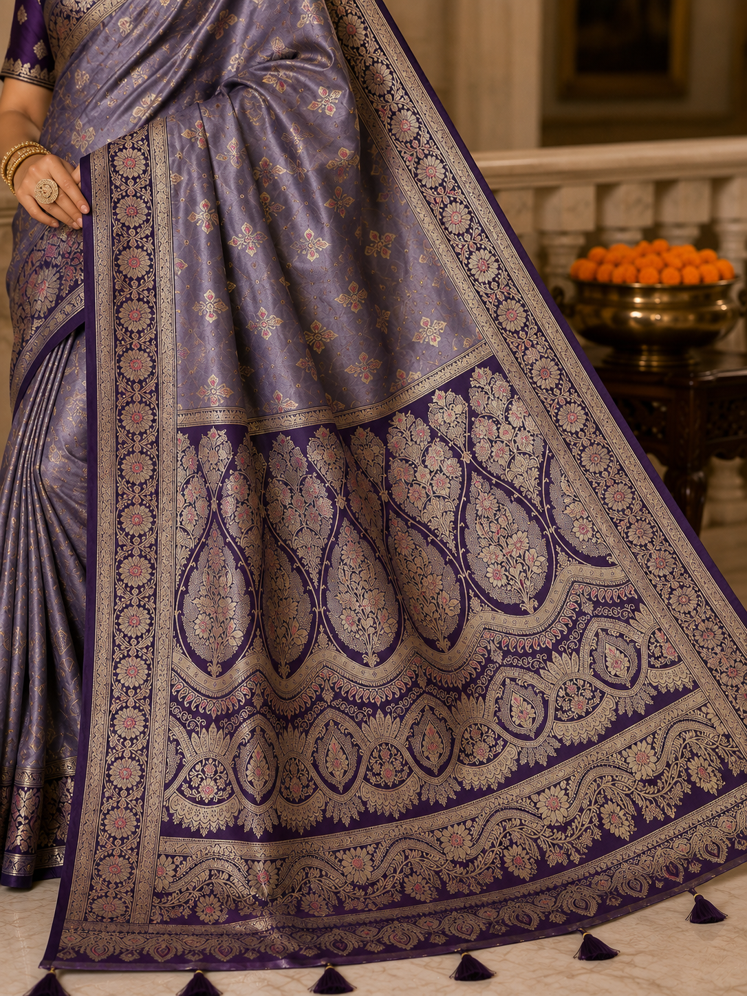 Mashru Silk Saree with Blouse Piece | Traditional Indian Silk Saree | Elegant Ethnic Wear