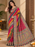 Pashmina Silk Saree with Blouse Piece | Elegant Traditional Indian Saree | Festive & Wedding Wea