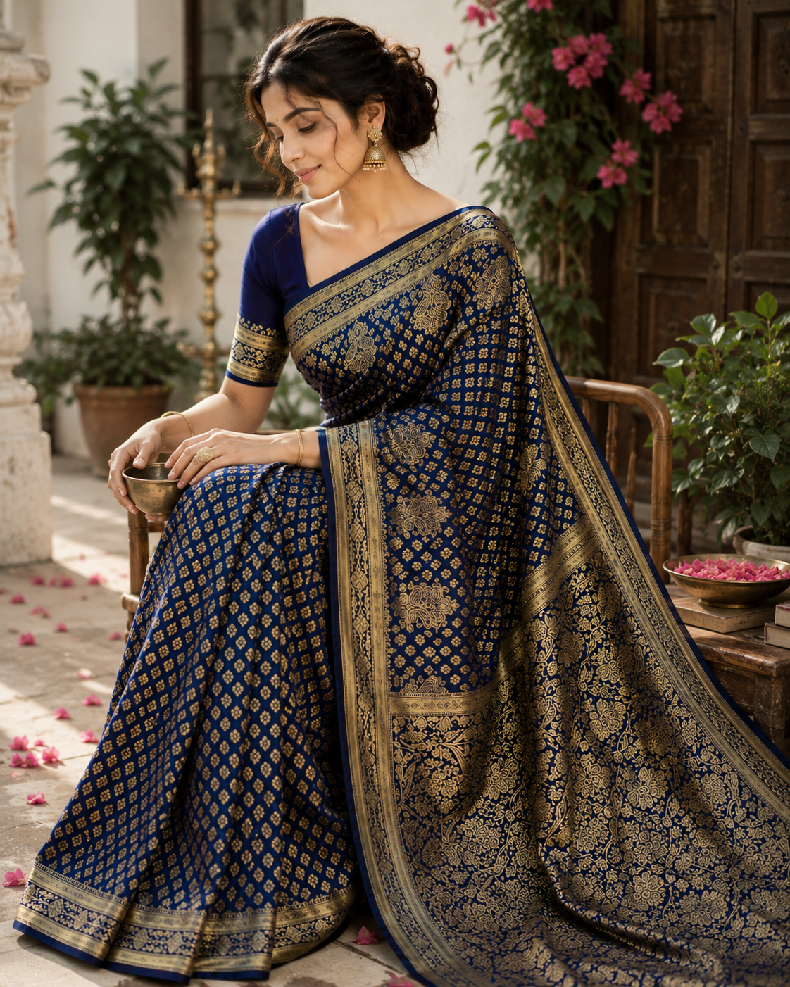 Katan Boti Silk Saree with Blouse Piece | Traditional Indian Saree | Elegant Festive & Ethnic Wear