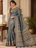 Mashru Silk Saree with Blouse Piece | Traditional Indian Silk Saree | Elegant Ethnic Wear