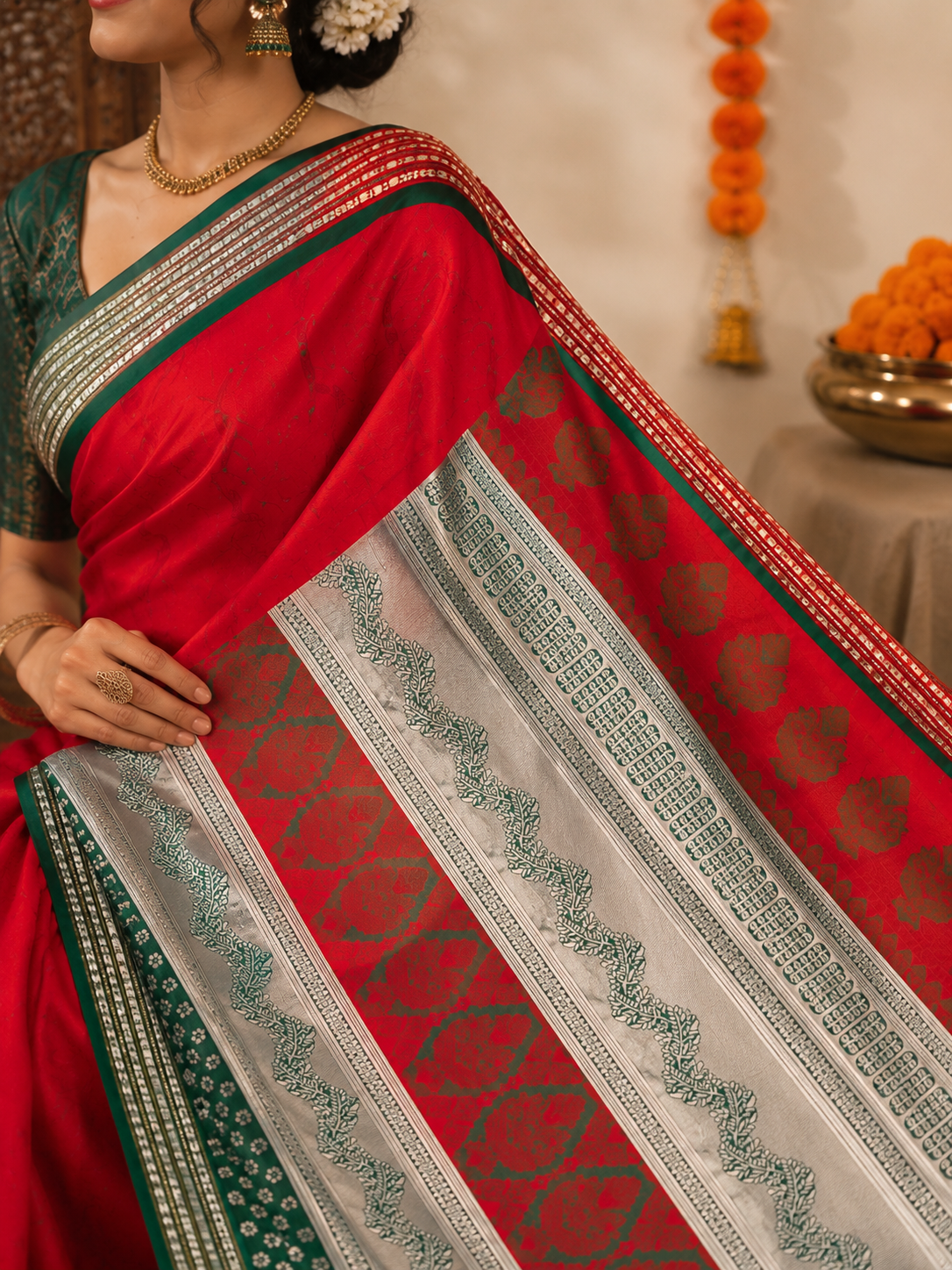 Bomkai Silk Saree with Blouse Piece | Traditional Odisha Saree | Elegant Ethnic & Festive Wear