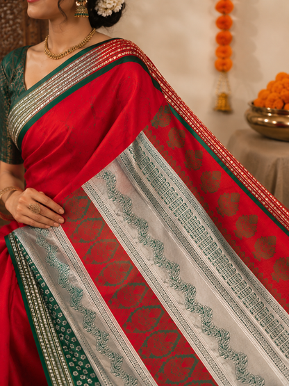 Bomkai Silk Saree with Blouse Piece | Traditional Odisha Saree | Elegant Ethnic & Festive Wear