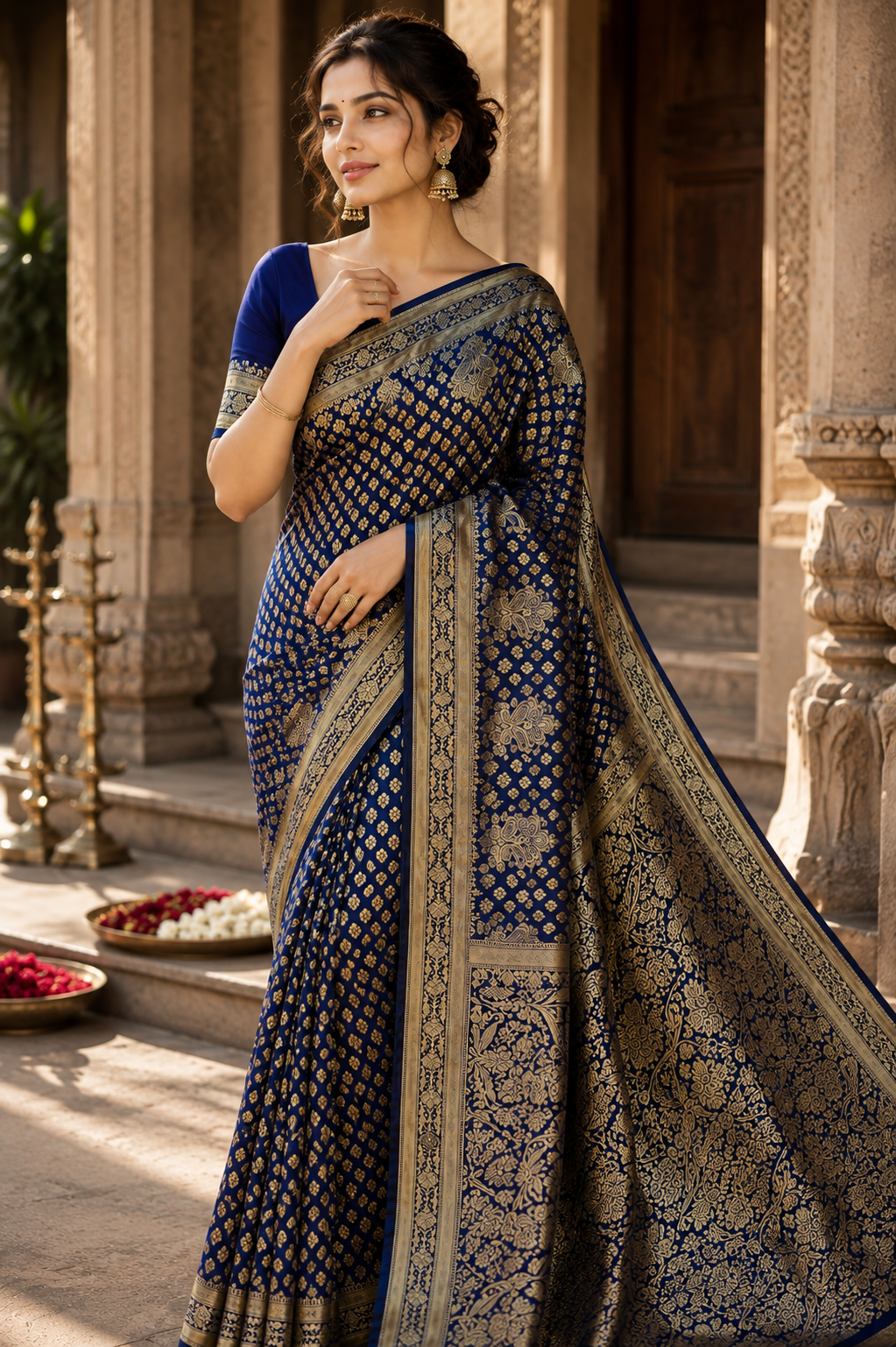 Katan Boti Silk Saree with Blouse Piece | Traditional Indian Saree | Elegant Festive & Ethnic Wear