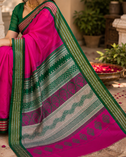 Bomkai Silk Saree with Blouse Piece | Traditional Odisha Saree | Elegant Ethnic & Festive Wear