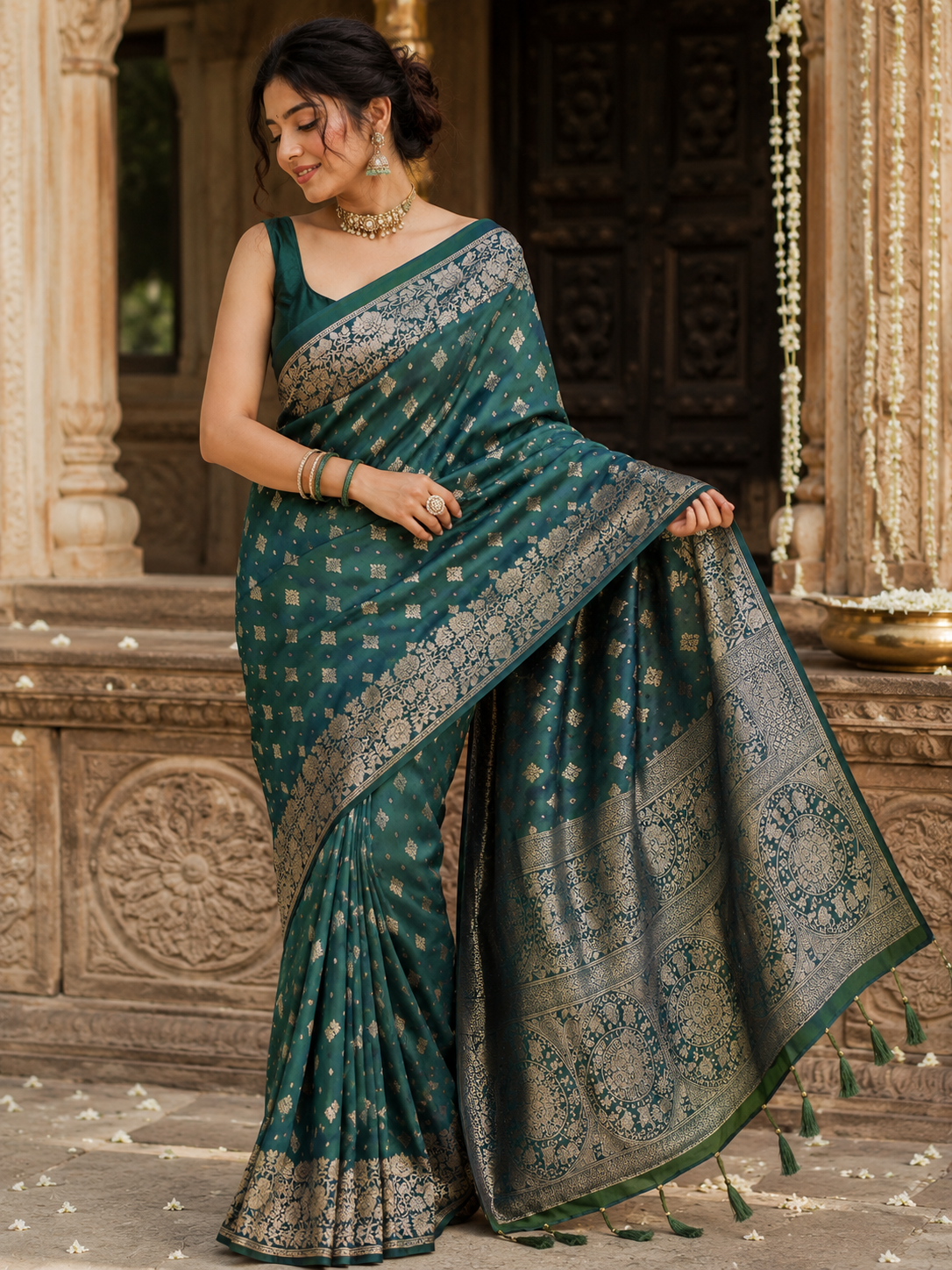 Bangalori Silk Saree with Blouse Piece | Elegant Traditional Indian Saree | Festive & Ethnic Wear