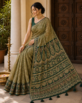 Mashru Silk Saree with Blouse Piece | Traditional Indian Silk Saree | Elegant Ethnic Wear