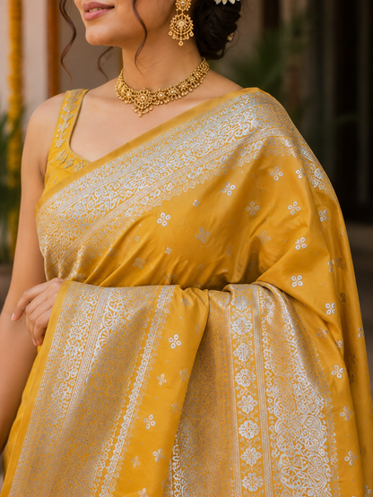 Bangalori Silk Saree with Blouse Piece | Elegant Traditional Indian Saree | Festive & Ethnic Wear