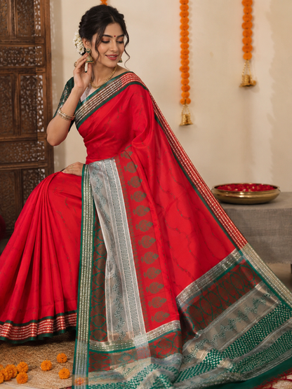 Bomkai Silk Saree with Blouse Piece | Traditional Odisha Saree | Elegant Ethnic & Festive Wear