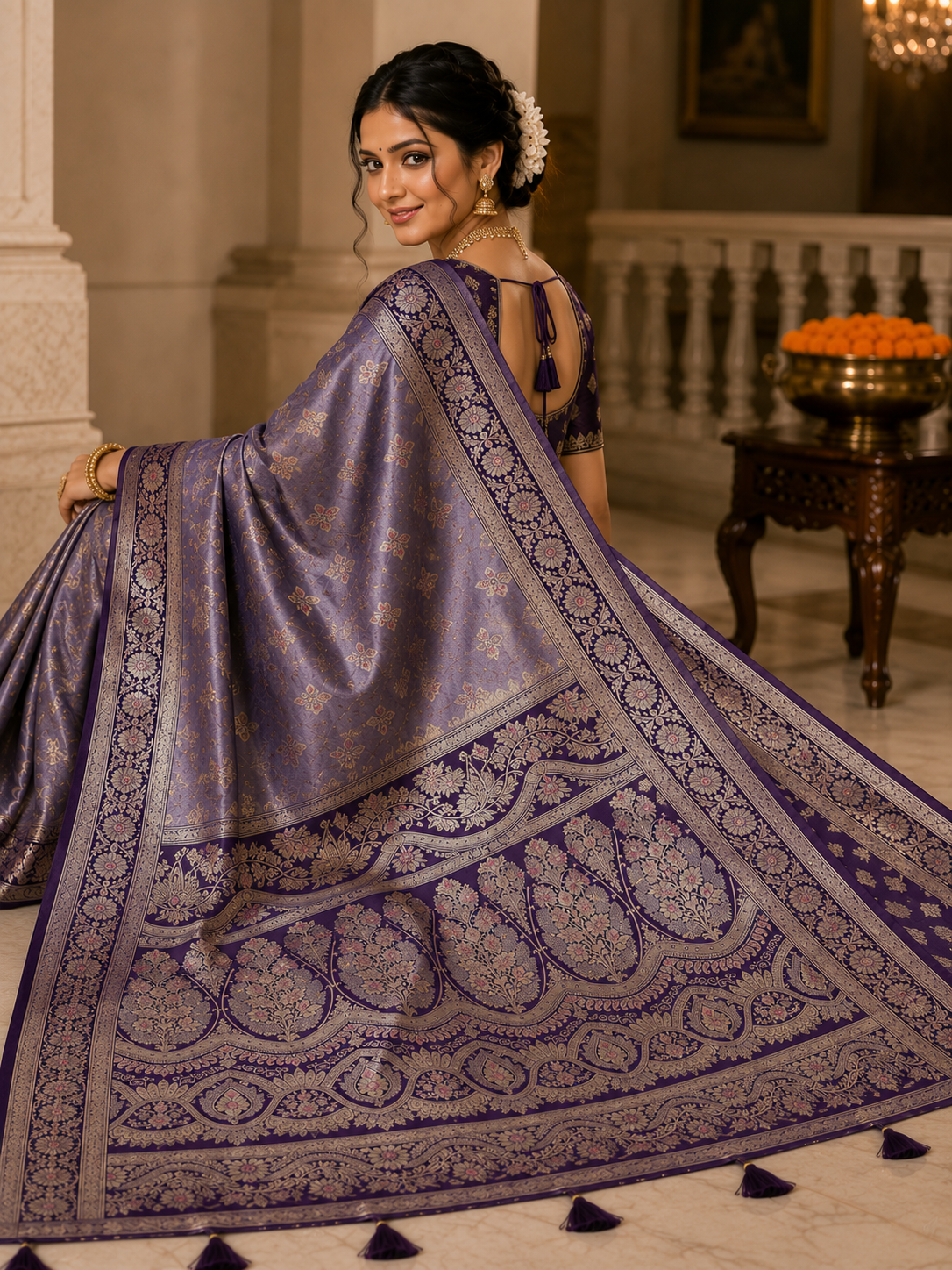 Mashru Silk Saree with Blouse Piece | Traditional Indian Silk Saree | Elegant Ethnic Wear