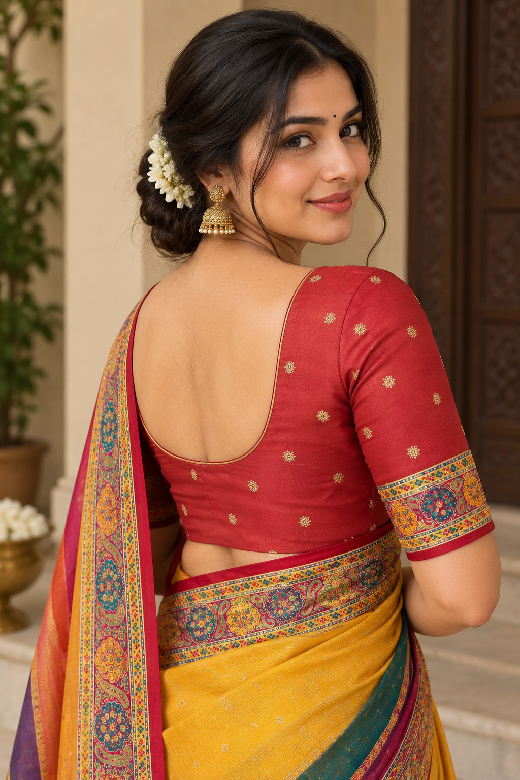 Pashmina Silk Saree with Blouse Piece | Elegant Traditional Indian Saree | Festive & Wedding Wea