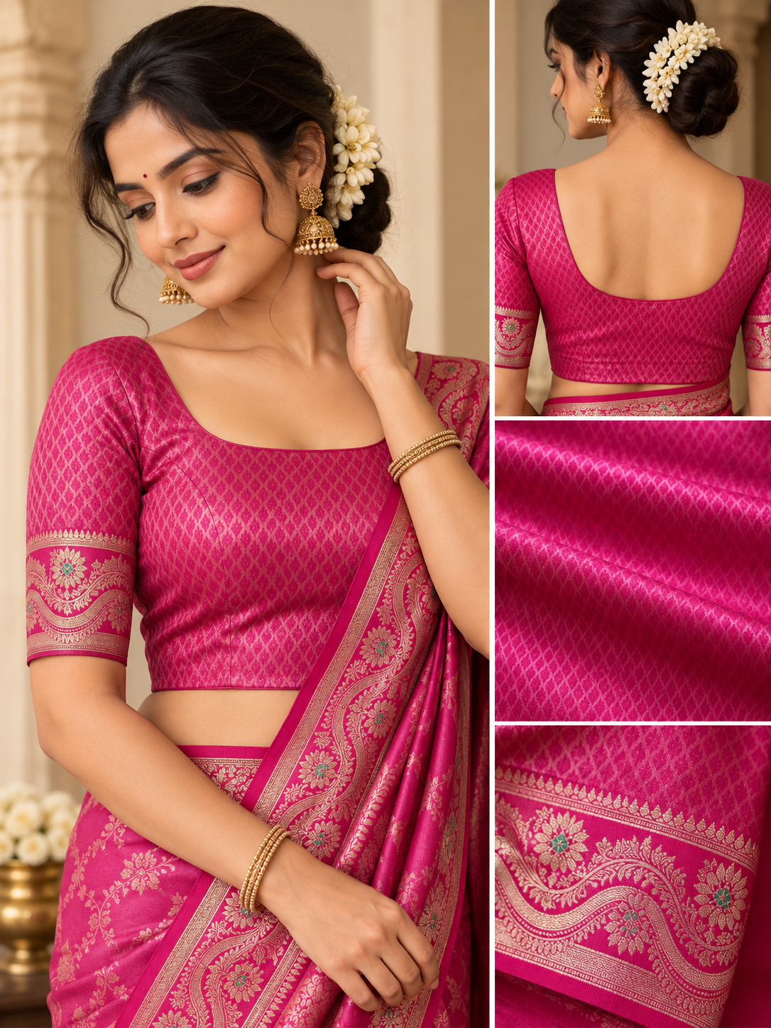 Mashru Silk Saree with Blouse Piece | Traditional Indian Silk Saree | Elegant Ethnic Wear