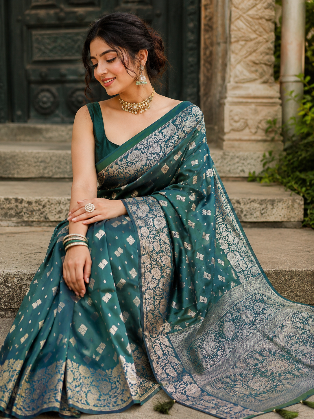 Bangalori Silk Saree with Blouse Piece | Elegant Traditional Indian Saree | Festive & Ethnic Wear