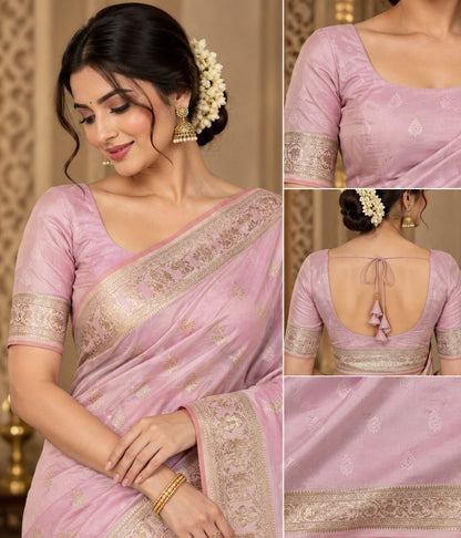 Baluchari Silk Saree with Blouse Piece | Traditional Bengali Saree | Elegant Ethnic, Festive & Wedding Wear