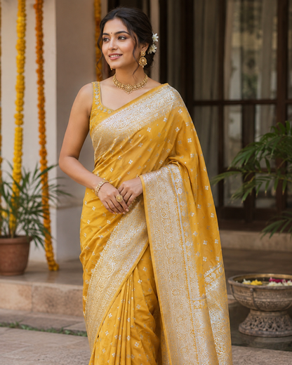Bangalori Silk Saree with Blouse Piece | Elegant Traditional Indian Saree | Festive & Ethnic Wear