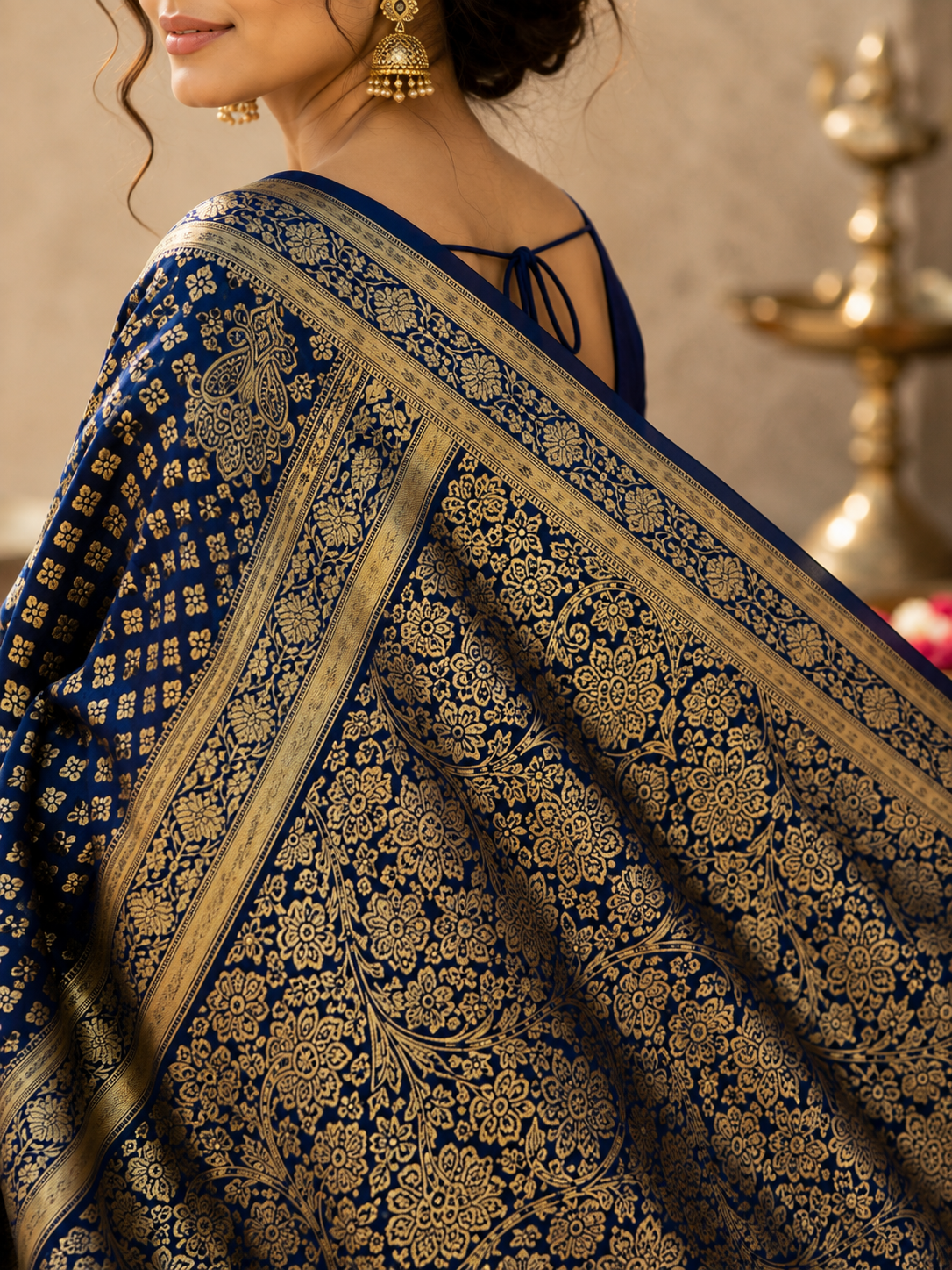 Katan Boti Silk Saree with Blouse Piece | Traditional Indian Saree | Elegant Festive & Ethnic Wear